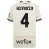 Fußball Trikot AC Mailand Ismael Bennacer 4 Vierte 2023-24 Weiße